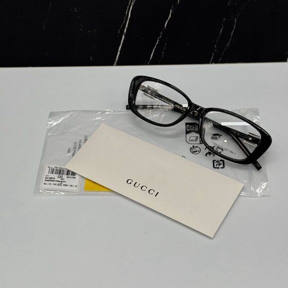 NEW GG1685OK 001 GUCCI BLACK WOMEN GUCCI EYEGLASSES - Picture 11 of 14